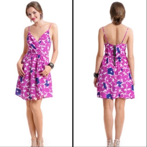 Yumi Kim Goddess Fit Flare Fuchsia Navy 